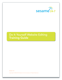 Do It Yourself Website Editing Training Guide